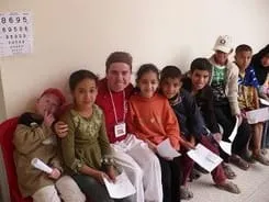 Dr. Bender and child patients