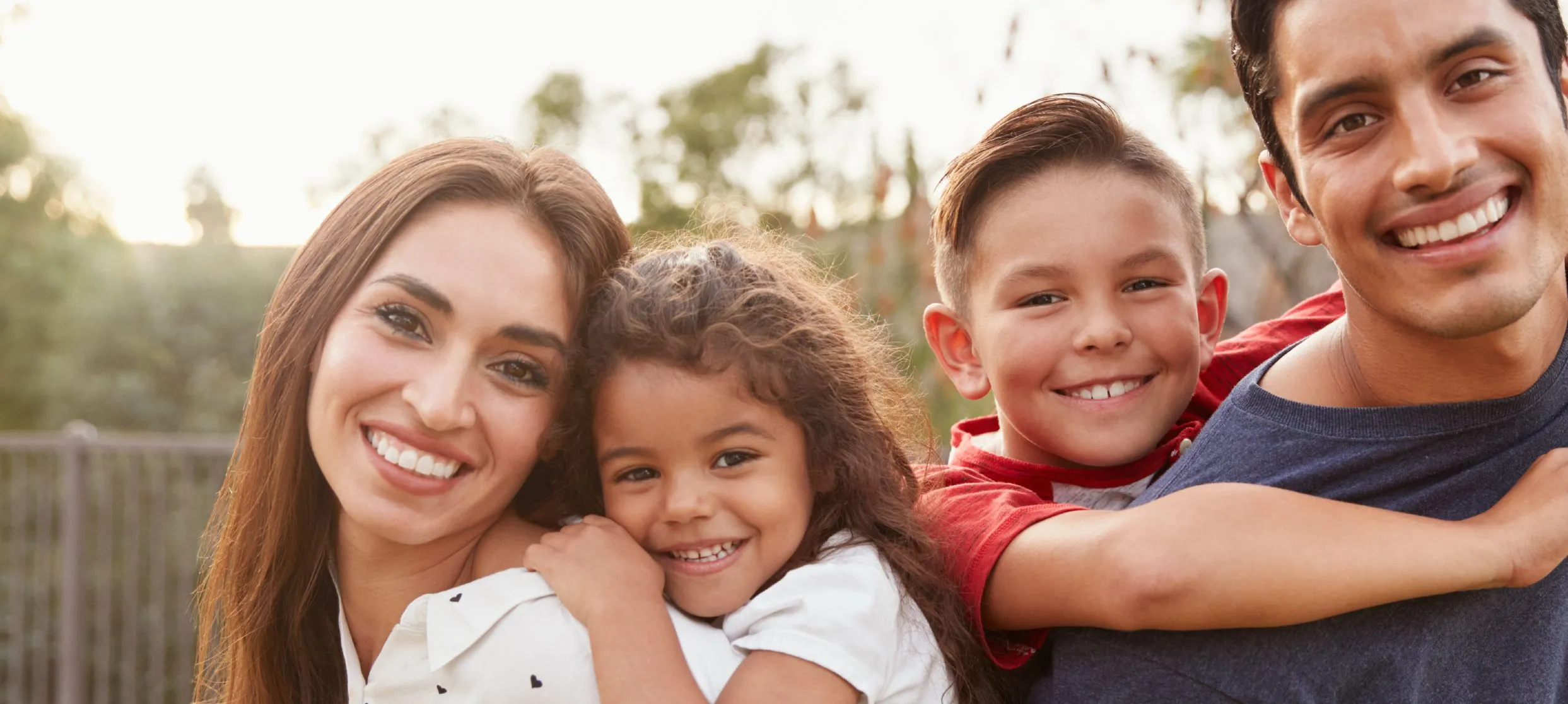 Family smiling