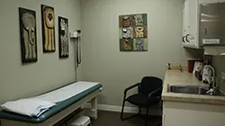 Medical exam room at Cooper Street Medical Clinic