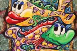 colorful painting of fish