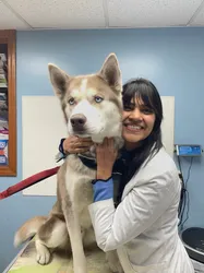 Dr. Divya with a patient