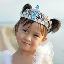 Girl wearing crown