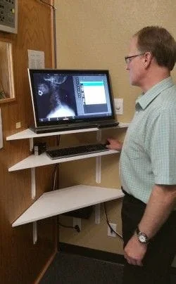 doctor looking at x-ray