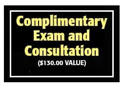 complimentary exam and consultation