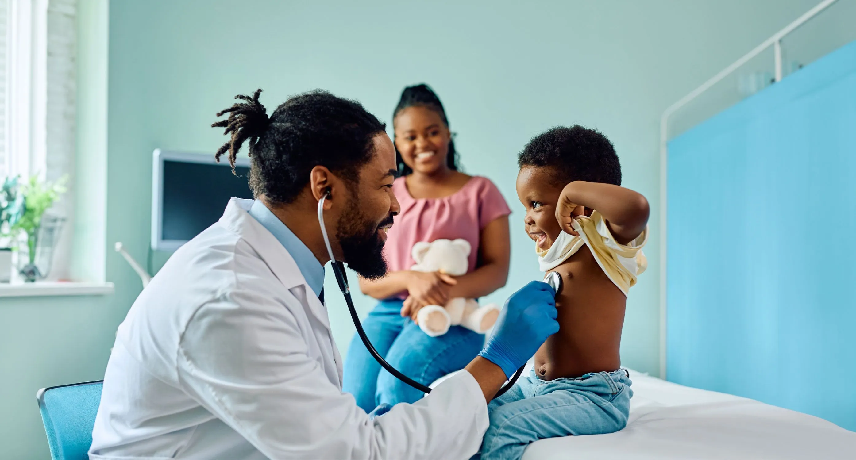 doctor with little boy patient