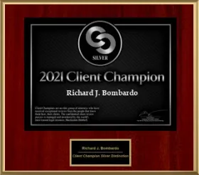 2021 Client Champion plaque