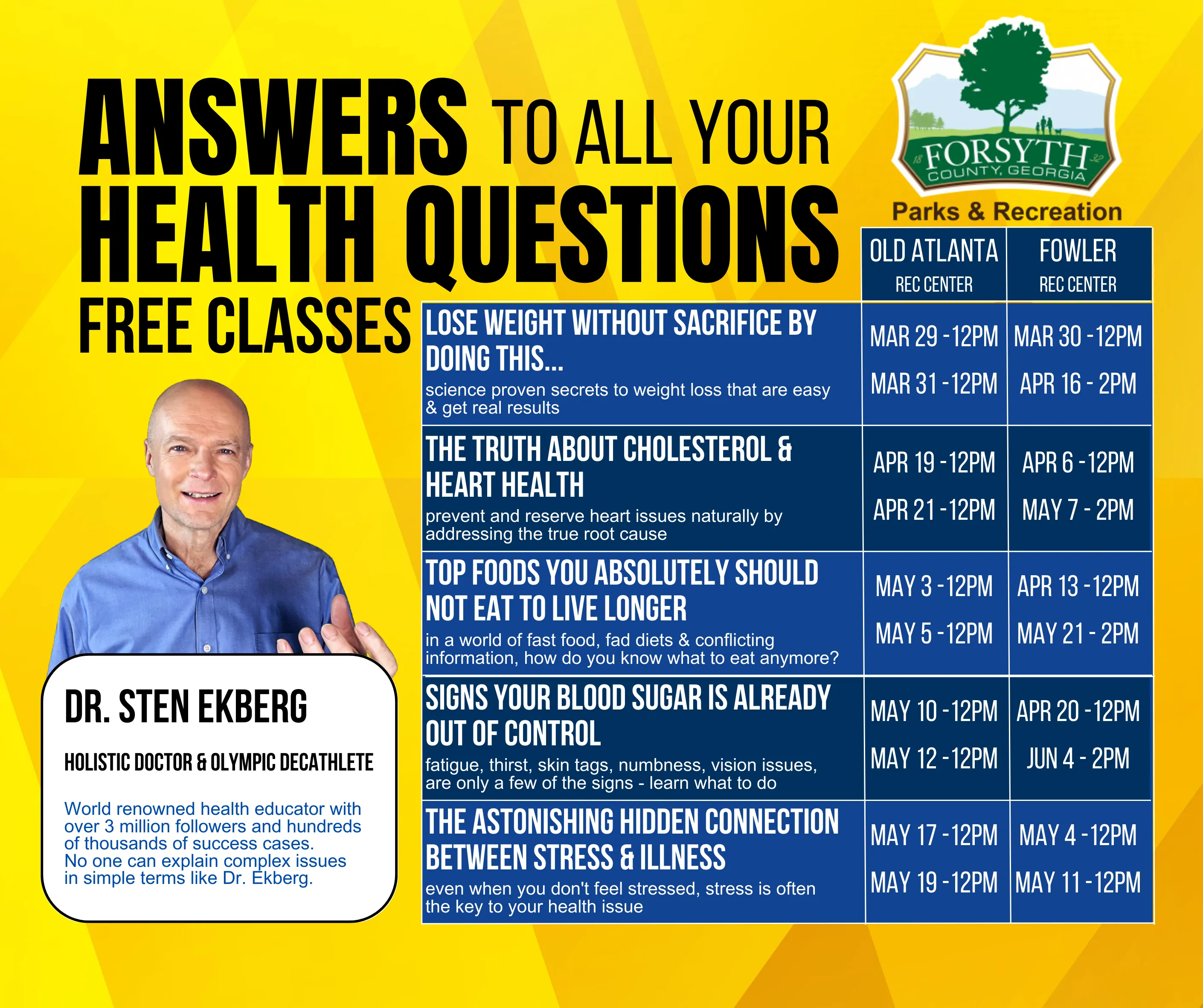 Health Classes Forsyth Park