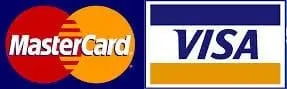 Mastercard and Visa logo images