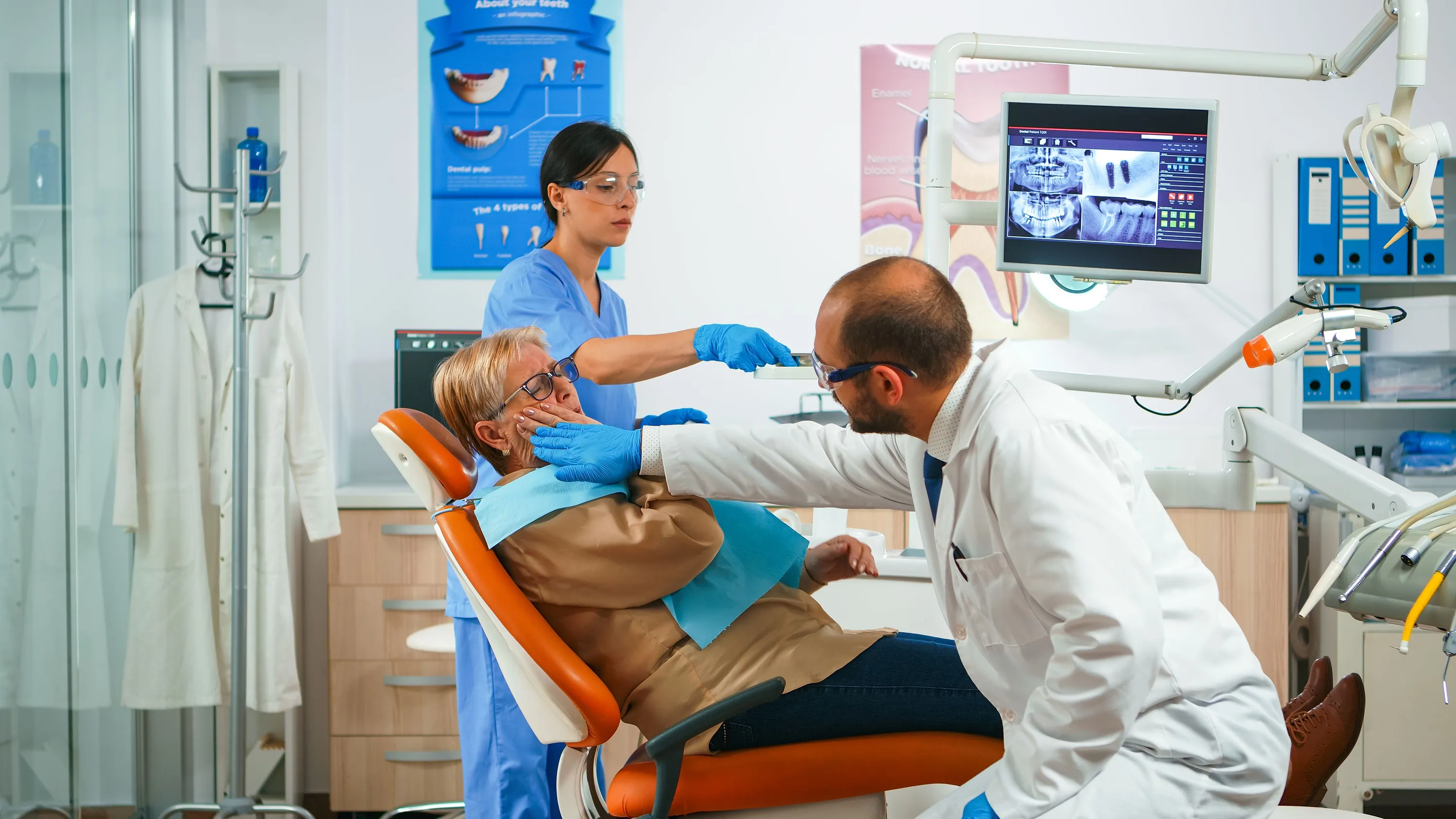 image of woman suffering from dental cavity