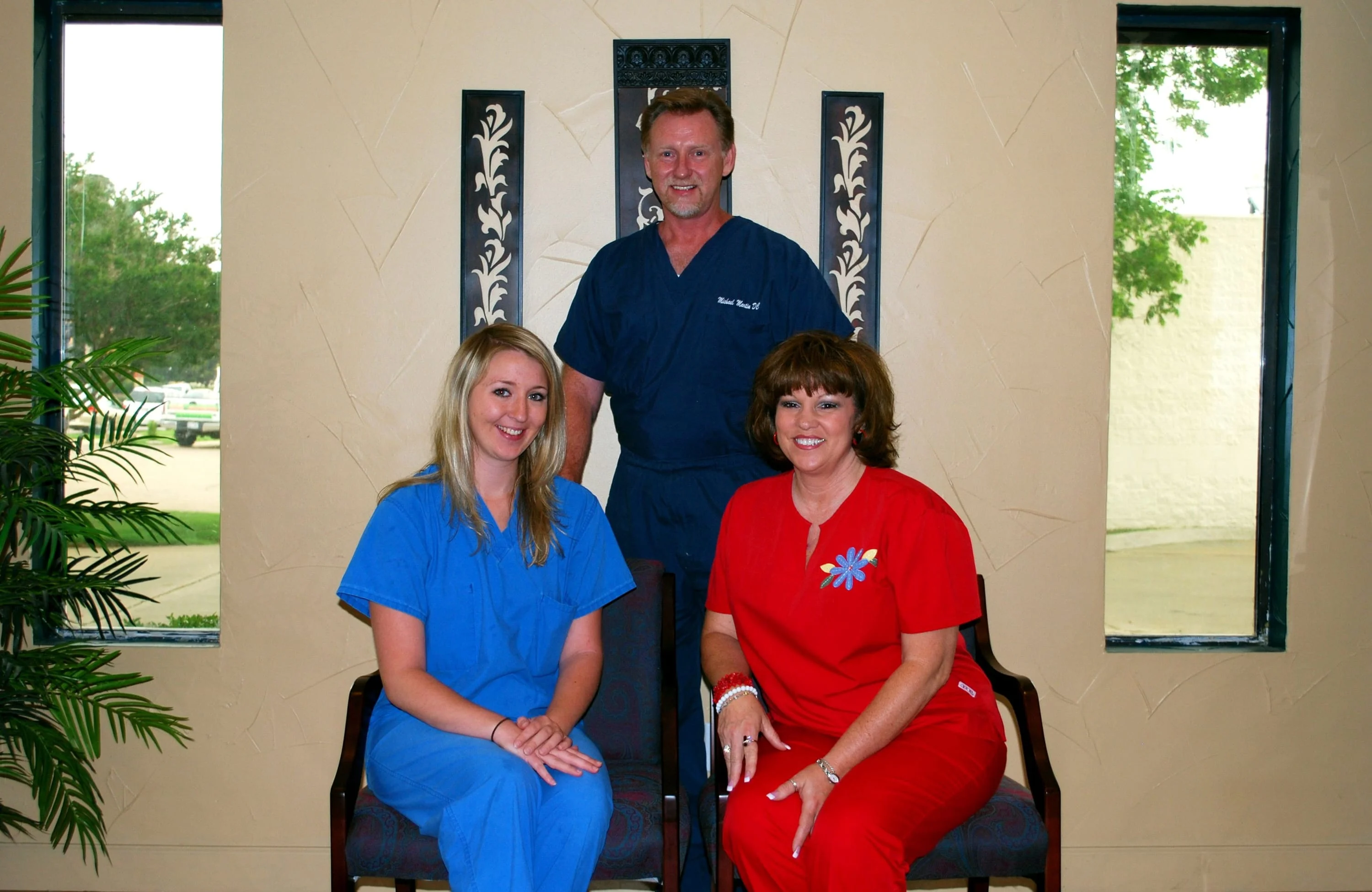 Dr. Martin and his two staff people that are unamed