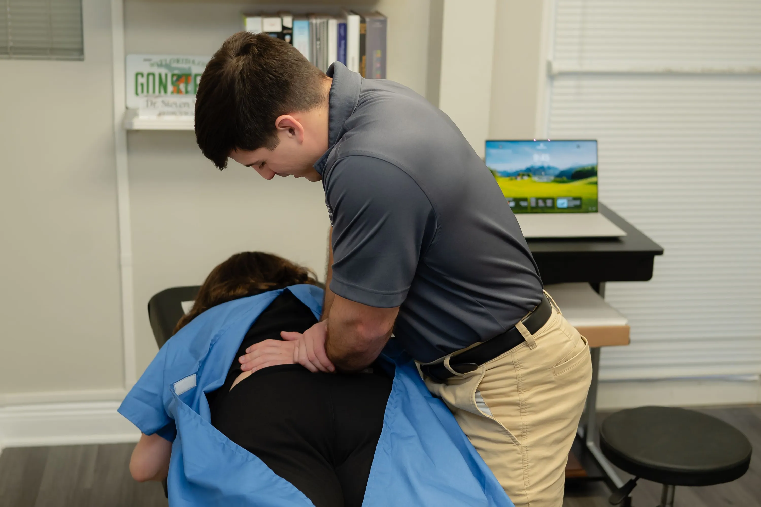 Dr. Nogradi treating a patient