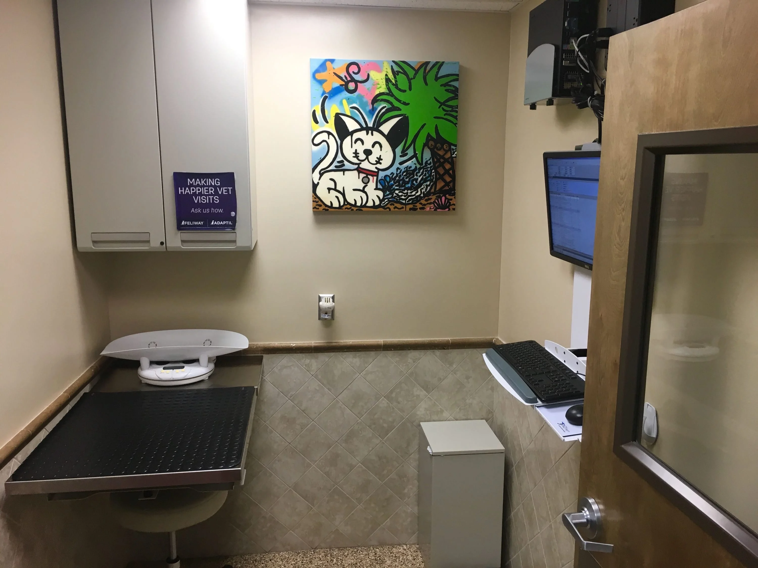 Exclusive cat exam room