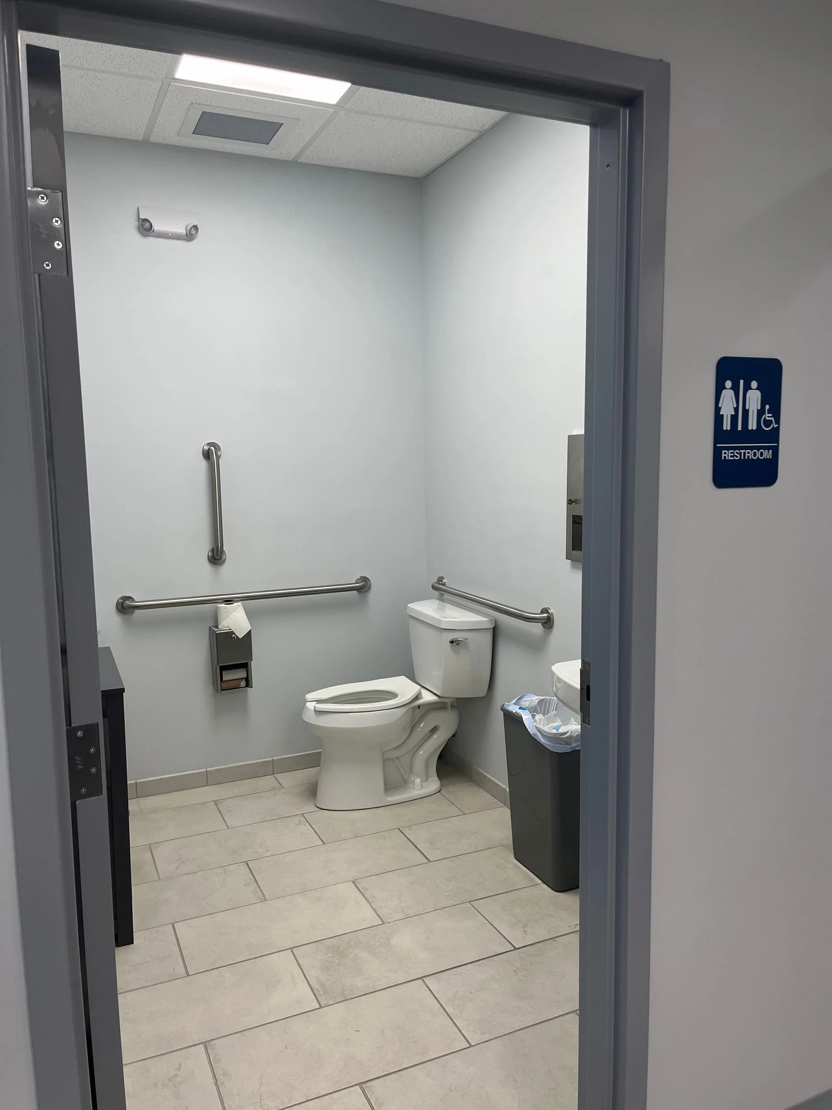 New reception area bathroom