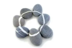 small stones lined up in a circle