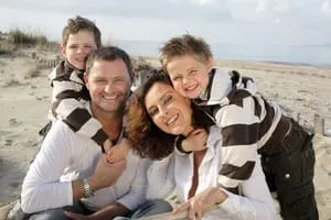 family posing on beach, Family Dentist Prior Lake, MN, Savage, MN, Shakopee, MN, New Prague, MN