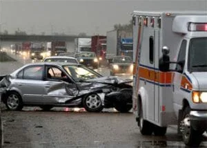 scene of a car accident