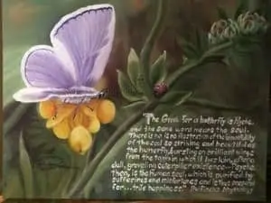 Purple Butterfly and quote painting