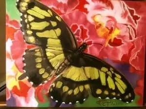 Yellow Butterfly painting