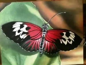 Red Butterfly painting