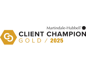 Martindale-Hubbell Client Champion Ratings: Gold