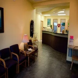 Waiting room & reception area.