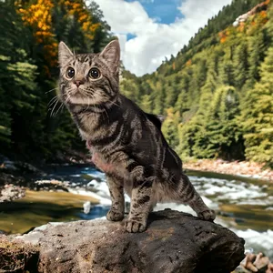 cat on ricker rocks