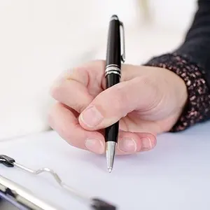 forms being filled out. 