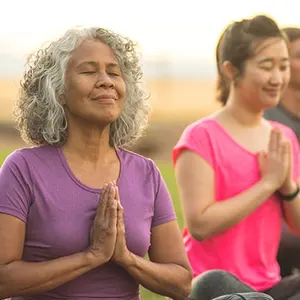 Image of woman meditating. 