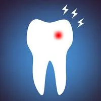 illustration of tooth with red spot indicating pain, emergency dentist Peterborough, NH emergency dental care