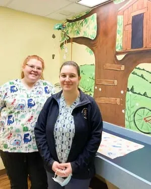 Two nurses at Pennridge Pediatrics