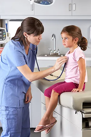 Child examination for Asthma