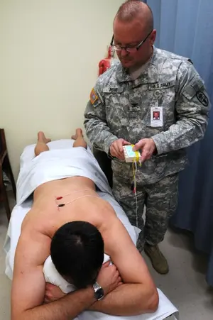 Patient receiving treatment