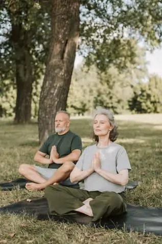 meditating couple