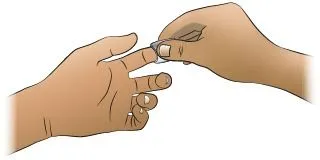 <strong>
</picture>First Aid - Bleeding Finger</strong> <ul><li>Apply direct pressure to the entire wound with a sterile gauze dressing or a clean cloth.</li></ul>