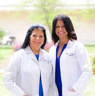 Heena Thakkar, MD, FAAP on left, Shilpa Pankaj, MD, FAAP on right