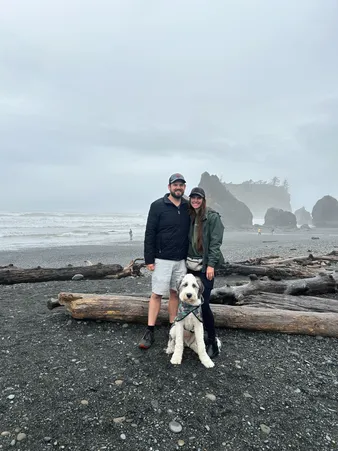 Dr. Sterling, wife and dog