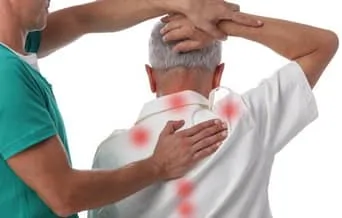 chiropractor is having an evaluation to a patient suffers from chronic pain.
