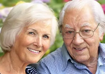 older couple smiling, geriatric dentistry, home visit dentist Brooklyn, NY, Manhattan, NY, Queens County, Nassau County