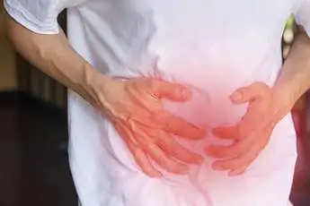 Man having stomach pain