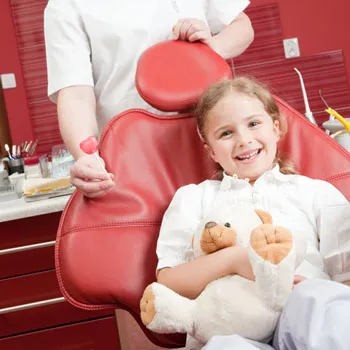 Child in dental chair