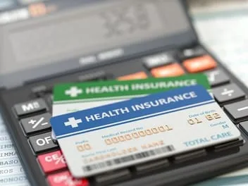 Medical insurance cards on the calculator