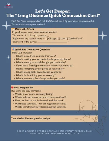 Let's Get Deeper| The Long Distance Connection Card