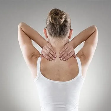 Women with pain points on back