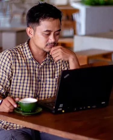 man at laptop