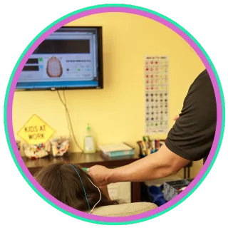 Child engaging in LENS Neurofeedback therapy at Tri Synergy Counseling in Williamson County