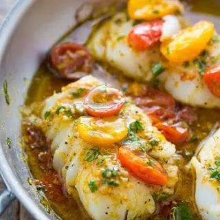 Cod with Tomato Basil Relish