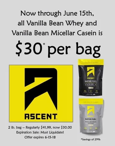 June Ascent sale