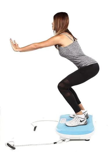 squatting on whole body vibration board