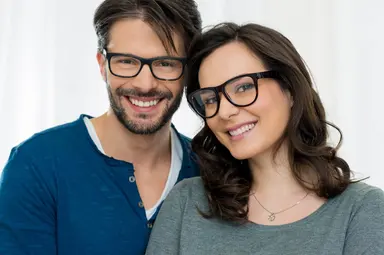 couple wearing glasses