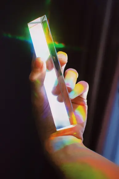 prism in hand